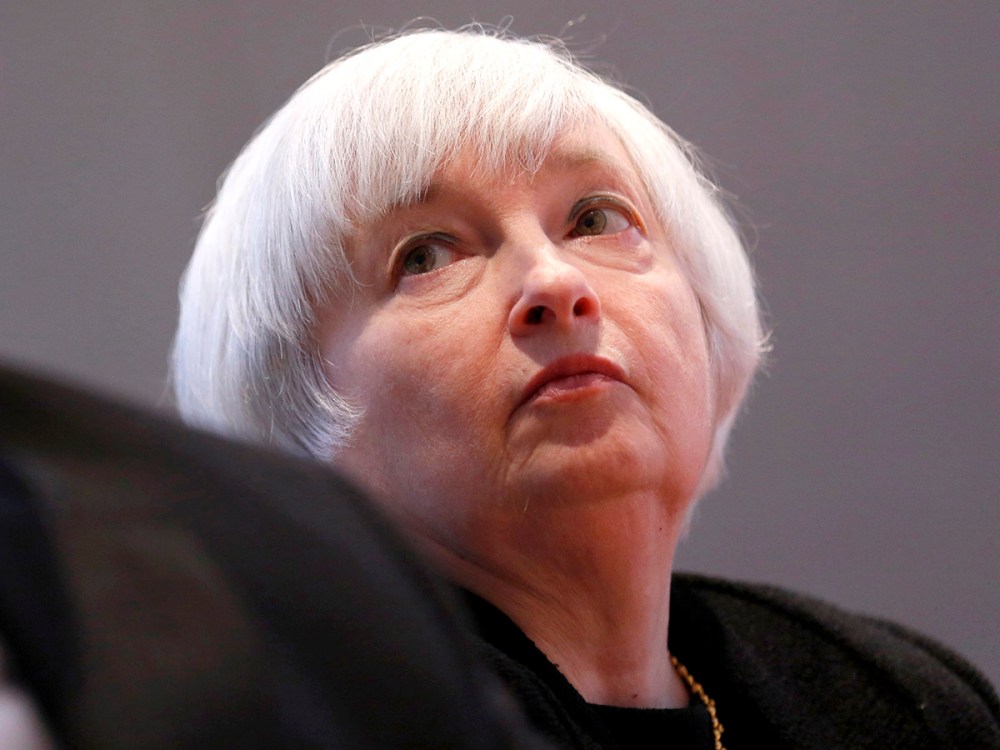 U.S. Federal Reserve Vice Chairman Janet Yellen listens to remarks during a discussion on the economy at the AFO-CIO  in Washington February 11, 2013.
