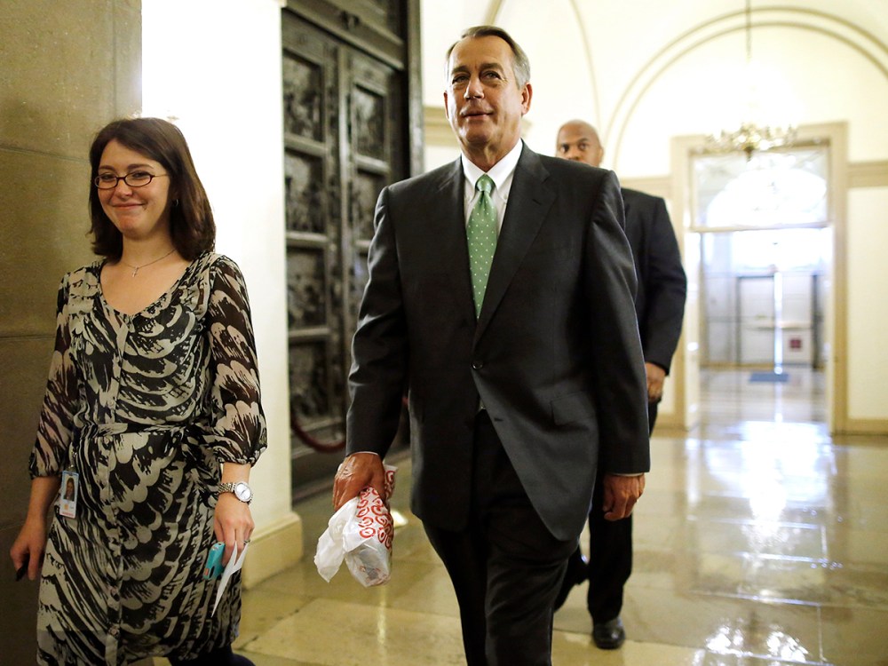 U.S. House Speaker John Boehner arrives at the U.S. Capitol in Washington