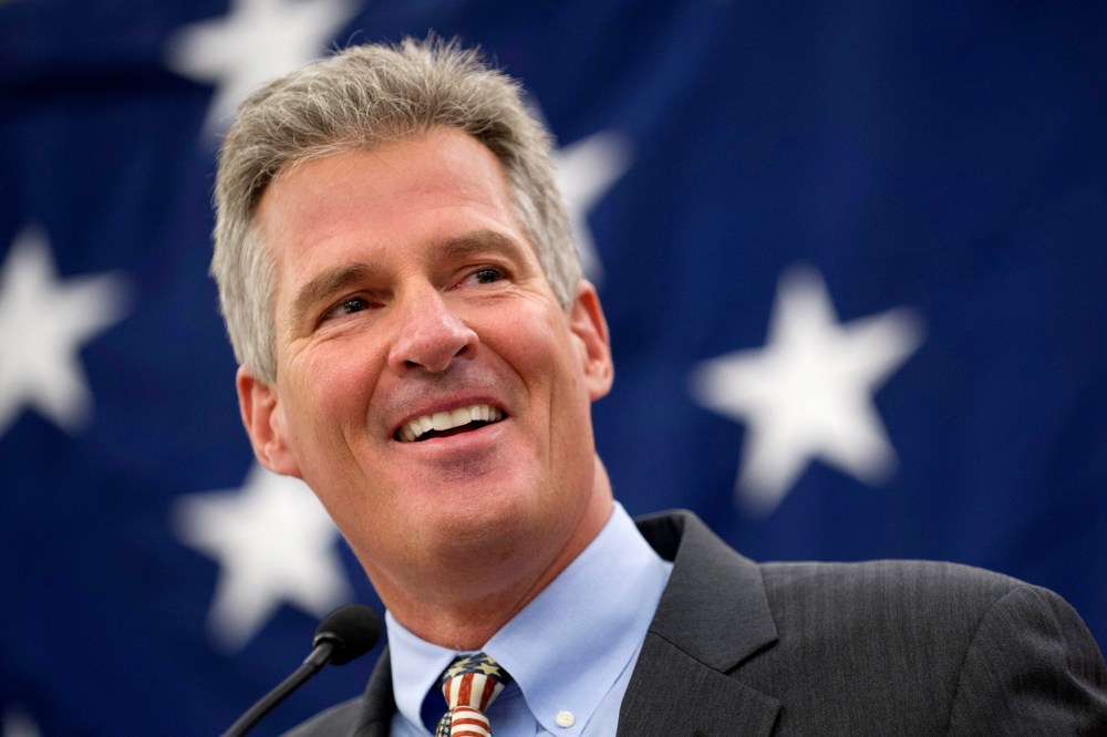 Scott Brown appears at the Northeast Republican Leadership Conference in Nashua, New Hampshire March 14, 2014.
