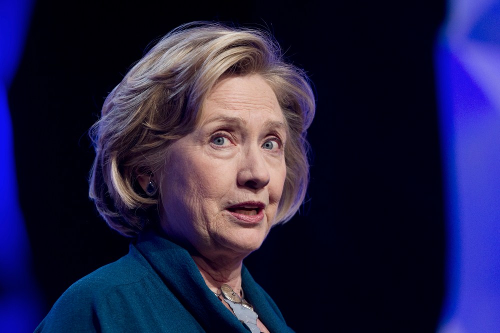 Former U.S. Secretary of State Hillary Rodham Clinton speaks in Las Vegas, Nevada on April 10, 2014.