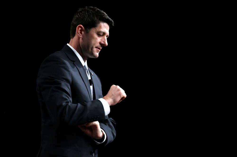 Paul Ryan, U.S. congressman (R-WI), speaks at a conference in Las Vegas, Nev., on May 16, 2014. (Photo by Rick Wilking/Reuters)
