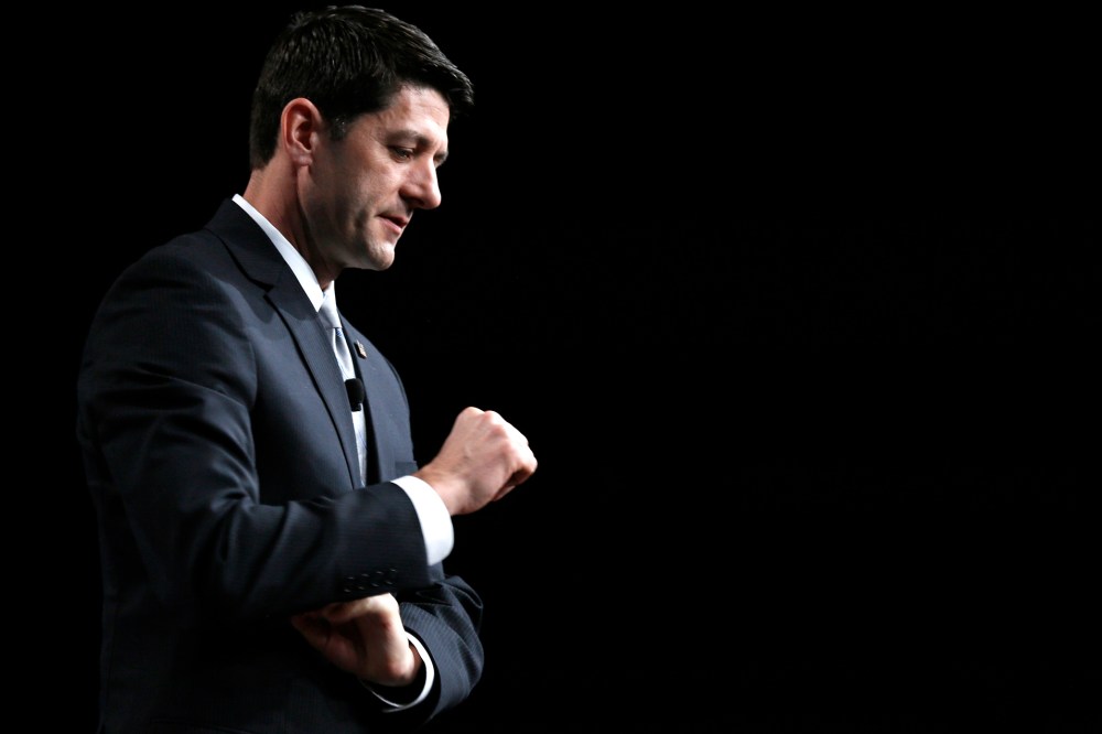 Paul Ryan, U.S. congressman (R-WI), speaks at the SALT conference in Las Vegas, Nev., May 16, 2014. (Photo by Rick Wilking/Reuters)
