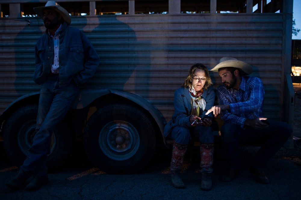 Citizens from Elko relax after a long day of riding from their home town to the State Capitol in Carson City to deliver a petition on land use to their Governor, May 29, 2014. (Photo by Max Whittaker/Reuters)