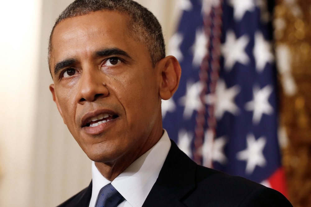 U.S. President Barack Obama makes a statement about Iraq at the White House in Washington