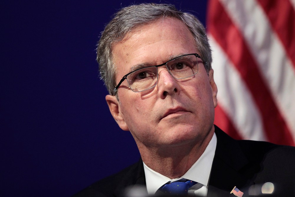 Former Florida Governor Jeb Bush waits to speak at an event in Detroit, Mich., Feb. 4, 2015. (Photo by Rebecca Cook/Reuters)