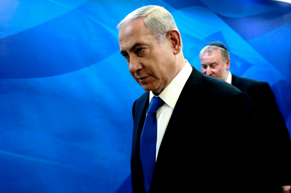 Israel's Prime Minister Benjamin Netanyahu arrives at the weekly cabinet meeting at his office in Jerusalem March 8, 2015. (Photo by Gali Tibbon/Reuters)