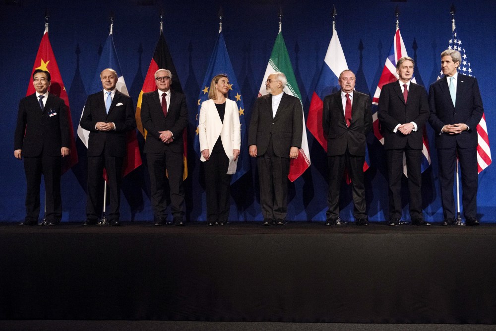 Chinese, French, German, Iranian, Russian, British and American officials arrive for nuclear talks at the Swiss Federal Institute of Technology in Lausanne April 2, 2015. (Photo by Brendan Smialowski/Reuters)
