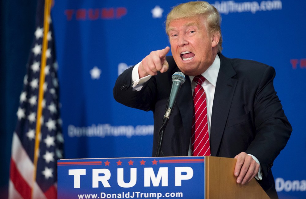 Republican presidential candidate Donald Trump speaks at a campaign rally in Keene, N.H., Sept. 30, 2015. (Photo by Gretchen Ertl/Reuters)
