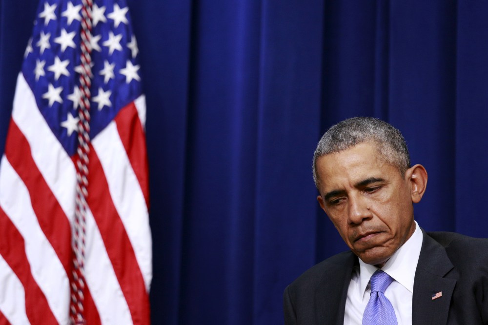 U.S. President Barack Obama takes part in a discussion on criminal justice reform at the White House in Washington Oct. 22, 2015. (Photo by Kevin Lamarque/Reuters)