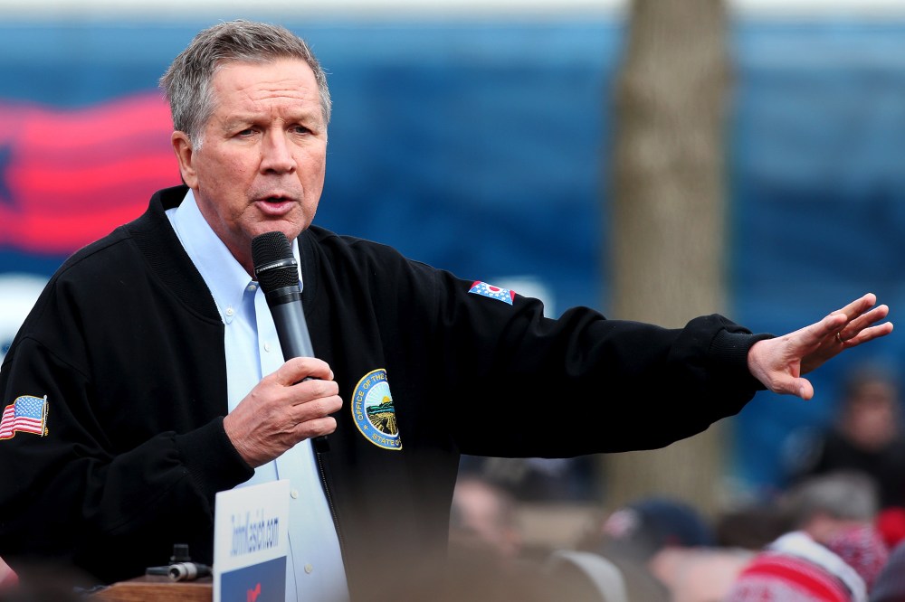 Ohio Governor and Republican presidential candidate John Kasich speaks at a rally in Columbus, Ohio, March 6, 2016. (Photo by Aaron Josefczyk/Reuters)
