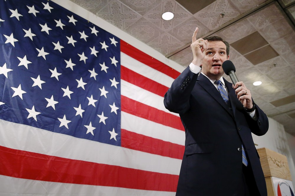 Republican presidential candidate Ted Cruz speaks at an event at the American Serb Banquet Hall in Milwaukee, April 1, 2016. (Photo by Kamil Krzaczynski/Reuters)