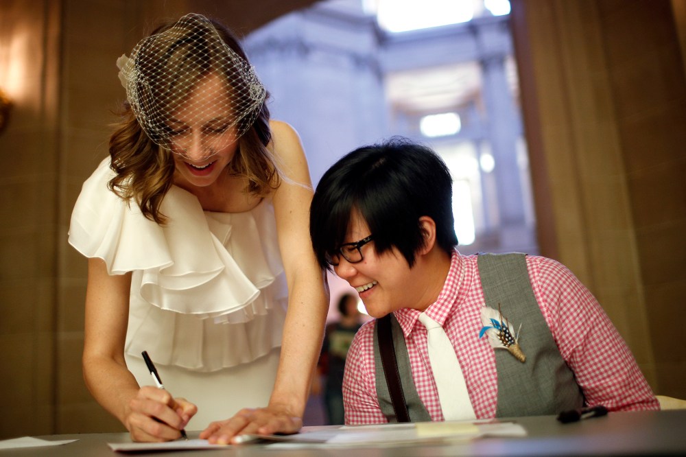 Same-sex couple marries at City Hall in San Francisco
