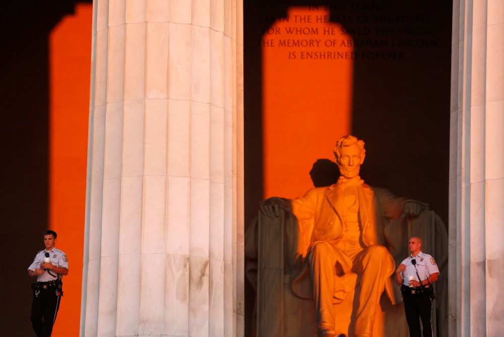 The Lincoln Memorial during sunrise, March on Washington - 08/24/2013