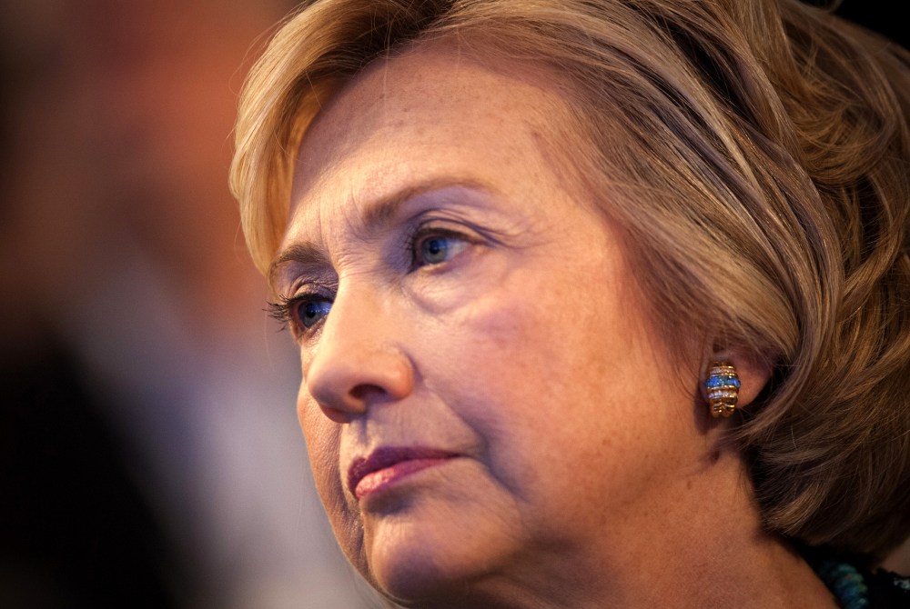 Hillary Clinton watches during the Clinton Global Initiative 2013 (CGI), Sept. 24, 2013, in New York, N.Y.