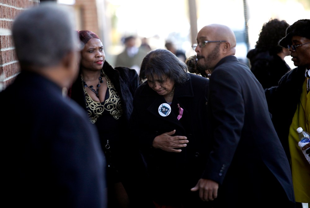 Mourners attend the funeral service for shooting victim Renisha McBride in Detroit