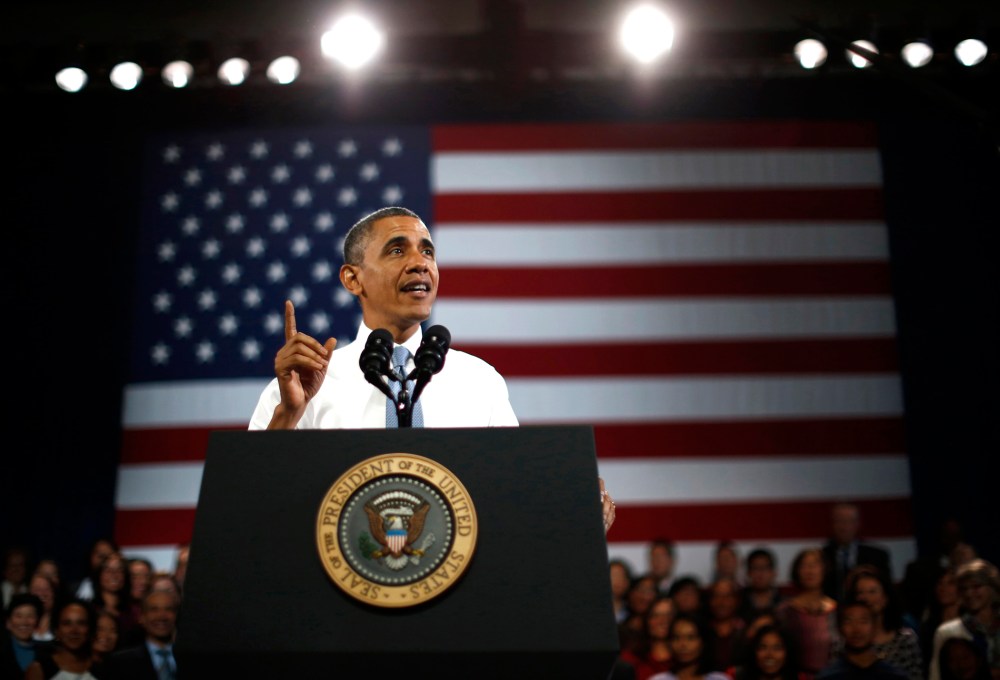 President Barack Obama participates in an event on immigration reform in San Francisco, Calif. on Nov. 25, 2013.