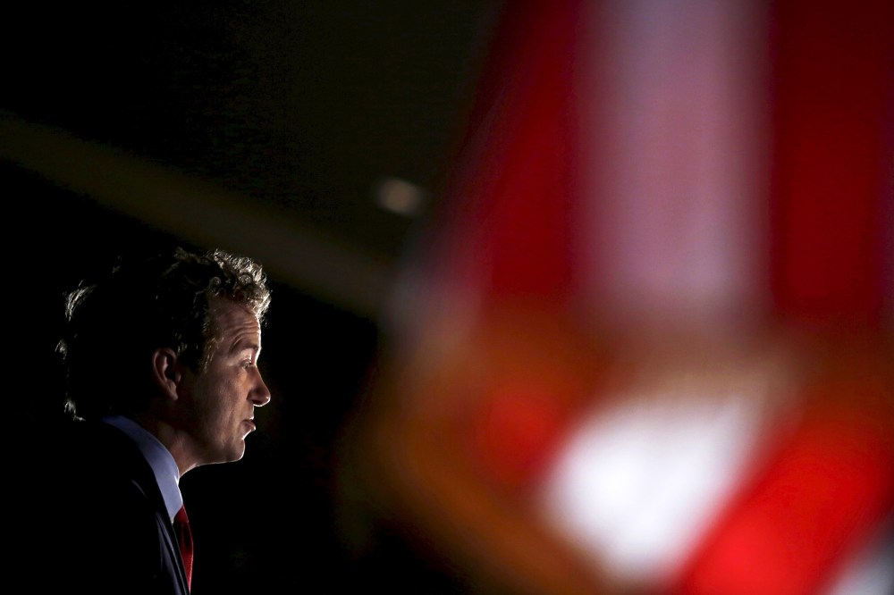 Republican presidential candidate Senator Rand Paul (R-KY) addresses a legislative luncheon held as part of the "Road to Majority" conference in Washington, D.C., June 18, 2015. (Photo by Carlos Barria/Reuters)