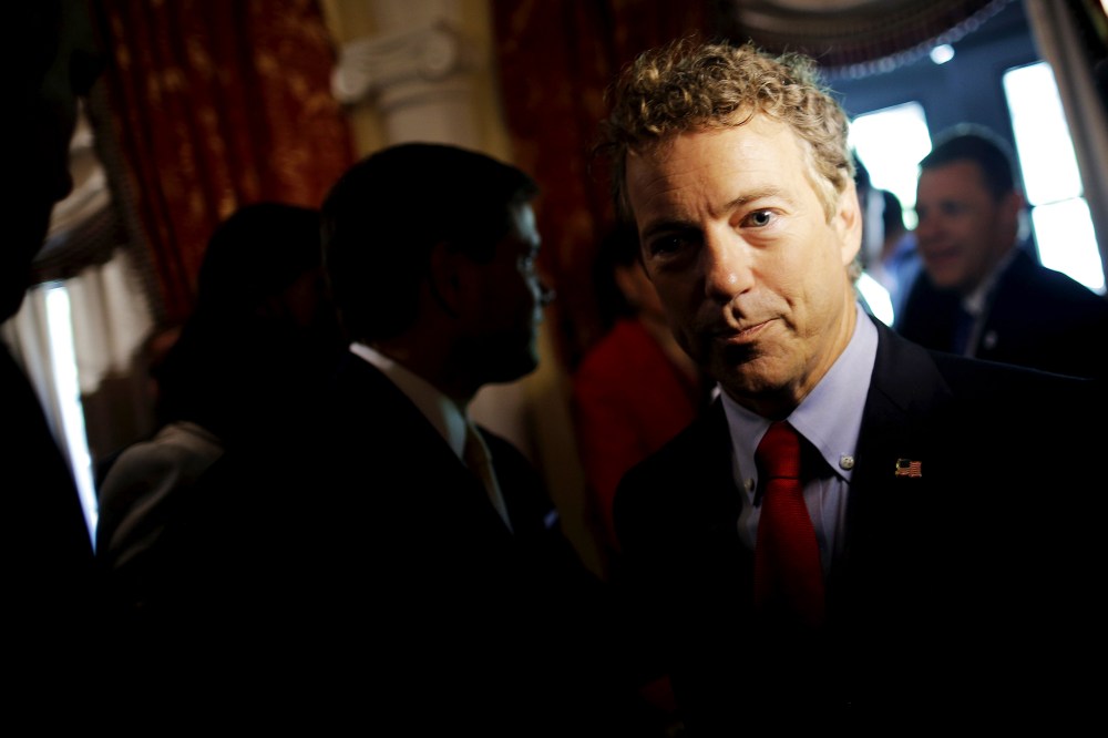Republican presidential candidate Senator Rand Paul (R-KY) arrives to address a legislative luncheon held as part of the "Road to Majority" conference in Washington, June 18, 2015. (Photo by Carlos Barria/Reuters)