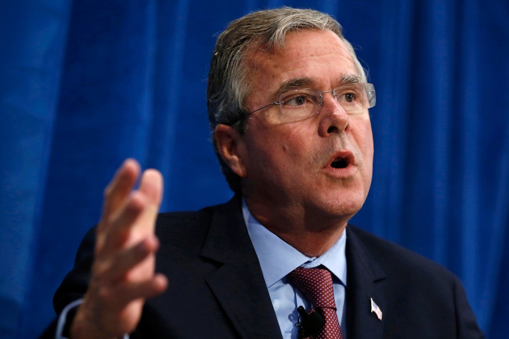 U.S. Republican presidential candidate Jeb Bush speaks at a campaign stop in Davenport, Iowa. (Photo by Jim Young / Reuters)