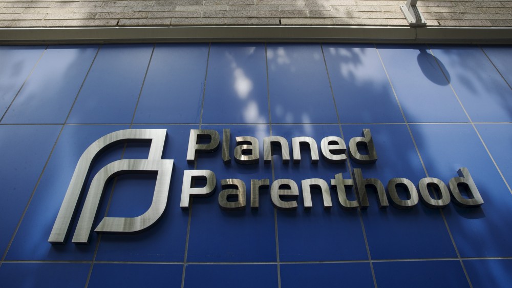 A sign is pictured at the entrance to a Planned Parenthood building in New York, Aug. 31, 2015. (Photo by Lucas Jackson/Reuters)