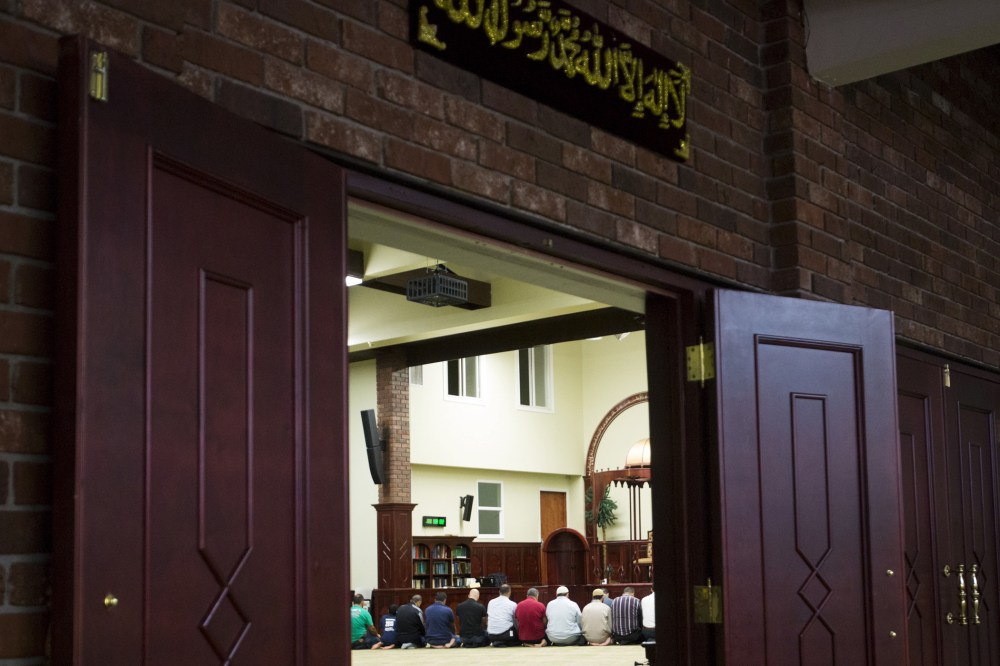 People pray inside of the Islamic Center of Passaic County in Paterson, New Jersey, Sept. 21, 2015. (Photo by Eduardo Munoz/Reuters)