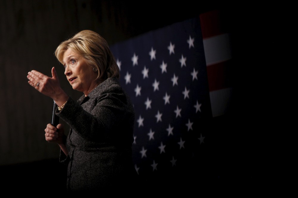 U.S. Democratic presidential candidate Hillary Clinton speaks during a campaign rally at Iowa State University in Ames, Iowa, Jan. 12, 2016. (Photo by Scott Morgan/Reuters)