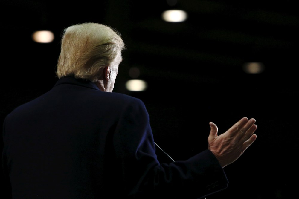 Republican presidential candidate Donald Trump holds a rally at Clemson University's livestock arena in Pendleton, S.C., Feb. 10, 2016. (Photo by Jonathan Ernst/Reuters)
