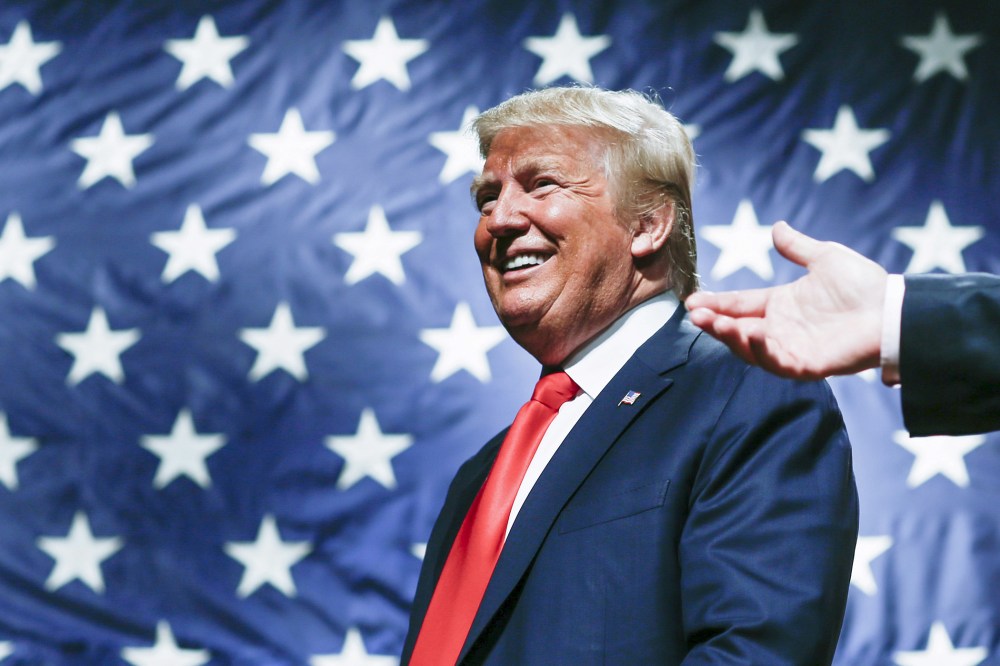 U.S. Republican presidential candidate Donald Trump speaks to supporters during a campaign rally at Mid-Hudson Civic Center in New York April 17, 2016. (Photo by Eduardo Munoz/Reuters)