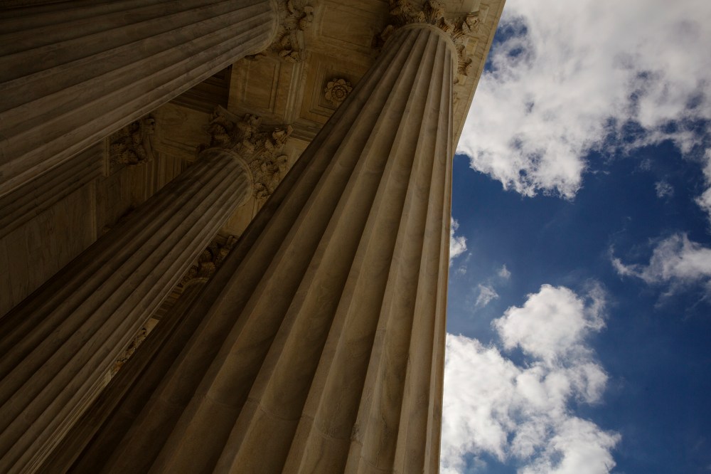 The front columns at the U.S. Supreme Court building in Washington, Oct. 5, 2015. (Photo by Jonathan Ernst/Reuters)