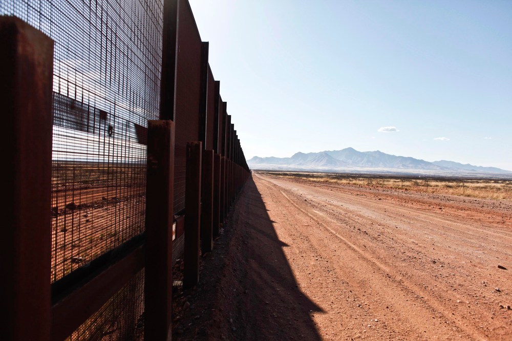 The Arizona-Mexico border fence near Naco, Ariz., March 29, 2013.