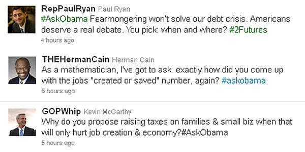 GOP takes on Obama in Twitter event