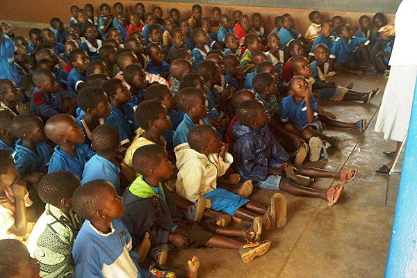 Young school children in Malawi, pre-KIND delivery.