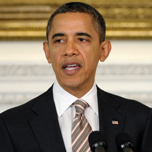 President Obama speaking to state governors at the White House on Monday.