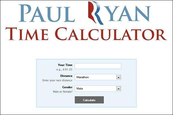 Online calculator adjusts 'Paul Ryan time'