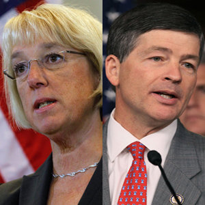 Super committee co-chairs Sen. Patty Murray (file) and Rep. Jeb Hensarling (file)