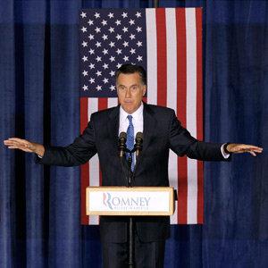 Mitt Romney speaking during a campaign stop in Des Moines, Iowa on Tuesday.