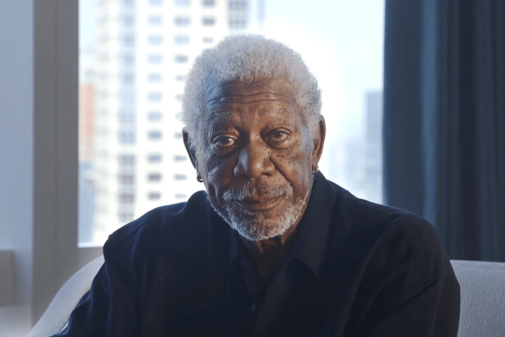 Scene from Jack Black and Morgan Freeman Drop the Mic on the #IranDeal