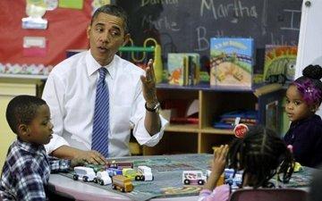 President Obama visits a Head Start center in 2011