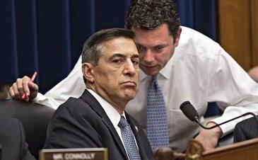 Reps. Darrell Issa (R-Calif.) and Jason Chaffetz (R-Utah) at yesterday's Benghazi hearing