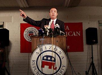 Rep. Trent Franks (R-Ariz.) always seems to be pointing to his right.