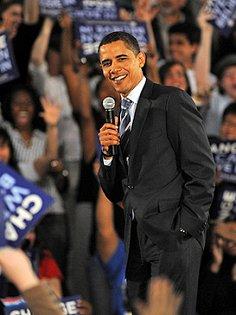 Obama at a 2008 fundraiser
