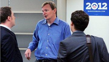 Jim Messina at Obama campaign headquarters in Chicago