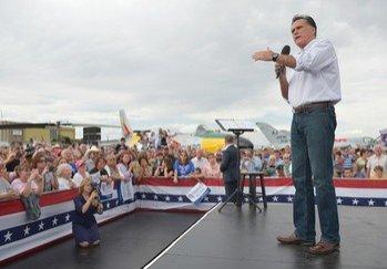 Mitt Romney in Pueblo, Colorado, yesterday.