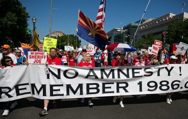 At an anti-immigration rally in D.C. yesterday