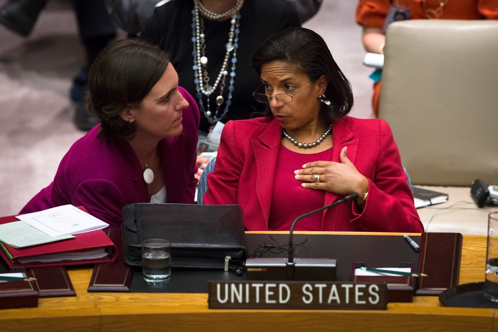 U.N. Ambassador Susan Rice, at the General Assembly last month, meets her Benghazi accusers today in Washington. (AP Photo/John Minchillo)