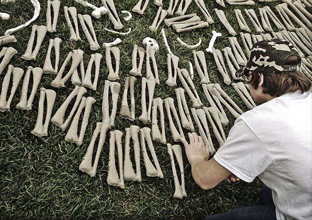 The One Million Bones installation on the National Mall in Washington DC, USA. June 8, 2013. (Photo Courtesy of Teru Kuwayama)