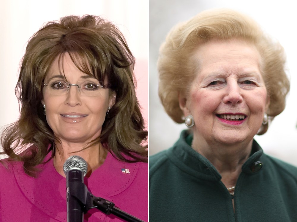 (L-R) Sarah Palin, former Governor of Alaska speaks at Terri Schiavo Life and Hope Network Award Gala at Philadelphia Marriott Downtown on April 5, 2013 in Philadelphia, Pennsylvania.  (Photo by Gilbert Carrasquillo/Getty Images) File Photo: Former...