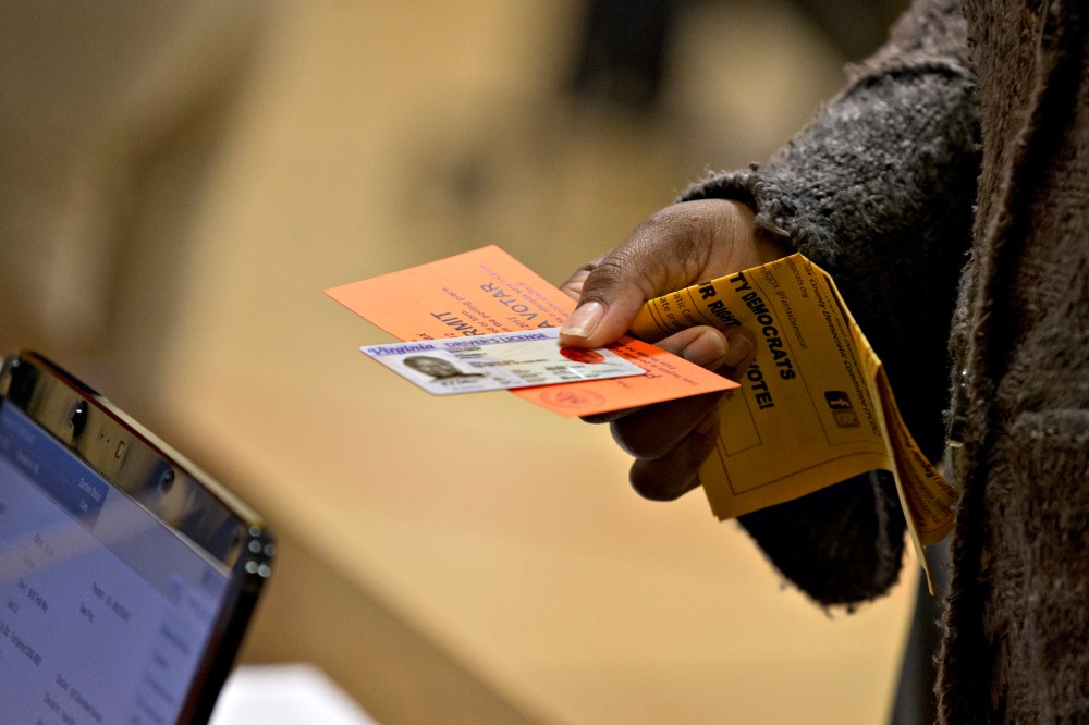 Voter casts a ballot in Fairfax County, Virginia (Photo by J. Scott Applewhite/AP)