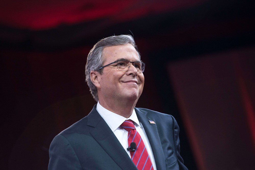 Former Florida governor Jeb Bush speaks at the annual Conservative Political Action Conference (CPAC) at National Harbor, Md., on Feb. 27, 2015. (Photo by Nicholas Kamm/AFP/Getty)