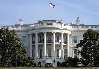 The White House seen from the South Lawn in Washington. (Photo by Susan Walsh/AP)